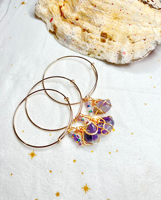 Gemstone - Crystal Bangle Bracelet