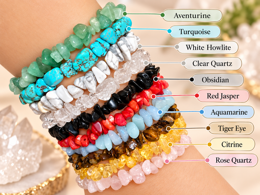 Mini Chip Gemstone Bracelet - Stackable Bracelets