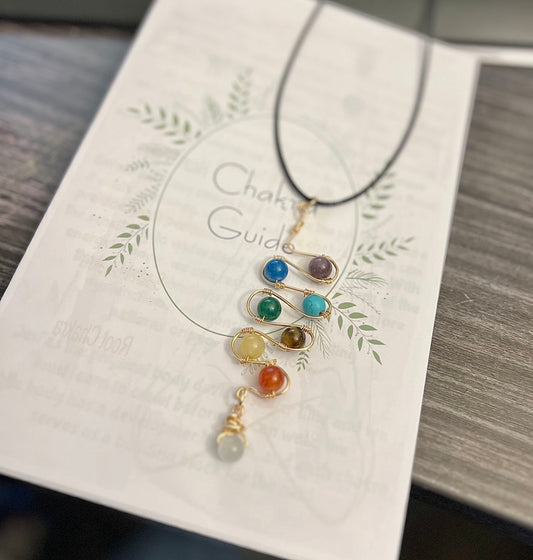 Aura Alignment Wire Wrapped Chakra Necklace