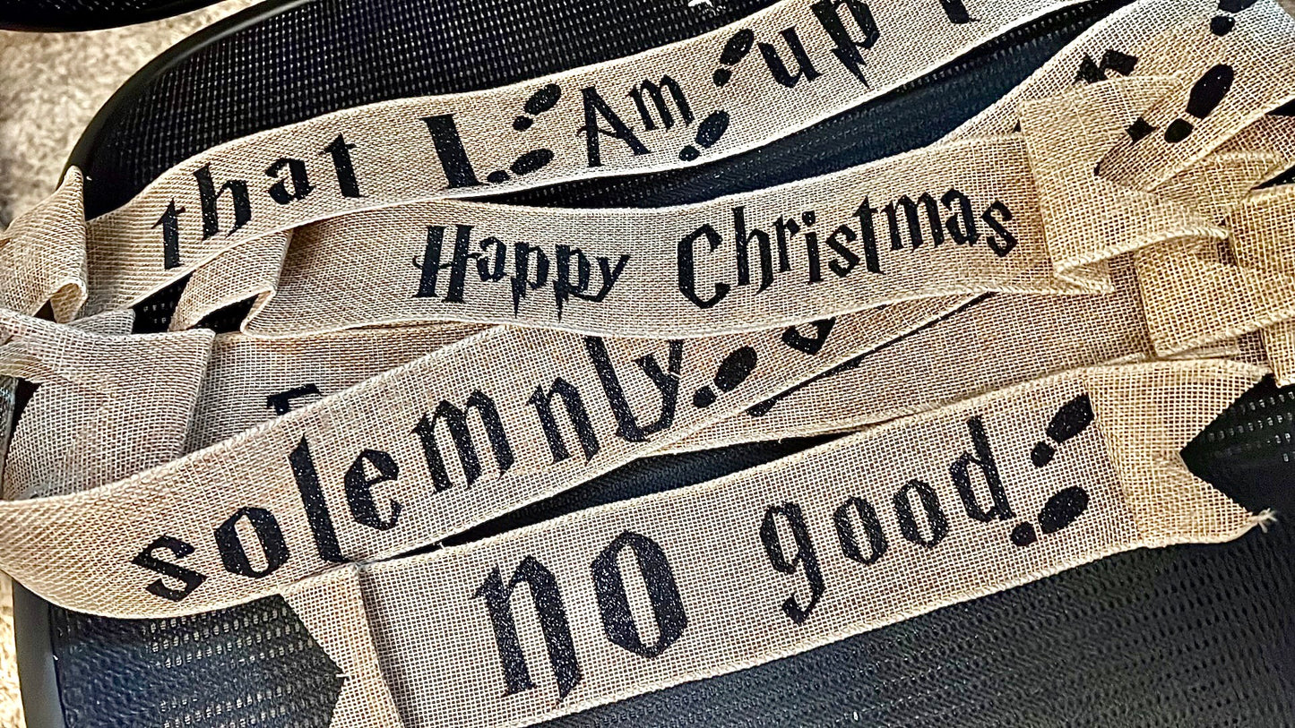 Magical Wizard Christmas Tree Ribbon | Fantasy Holiday Ribbon | Vintage Spell-Inspired Decor | 2.5 Inch x 15 Ft Ribbon