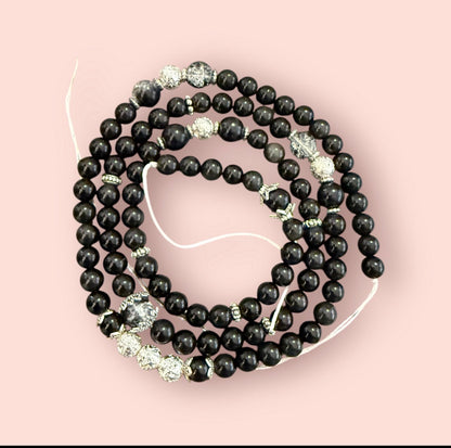 Grounding Onyx - Quartz - pyrite Waist beads