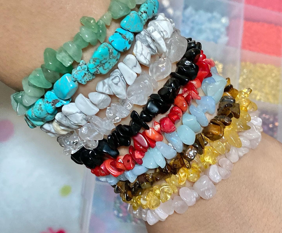 Mini Chip Gemstone Bracelet - Stackable Bracelets