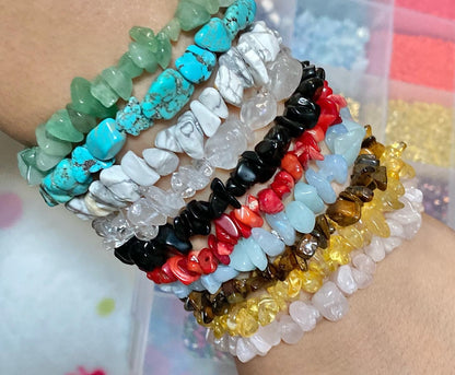 Mini Chip Gemstone Bracelet - Stackable Bracelets