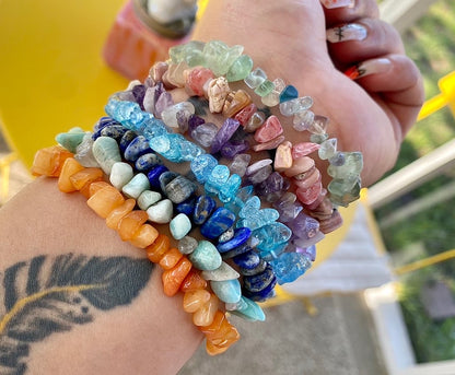 Mini Chip Gemstone Bracelet - Stackable Bracelets