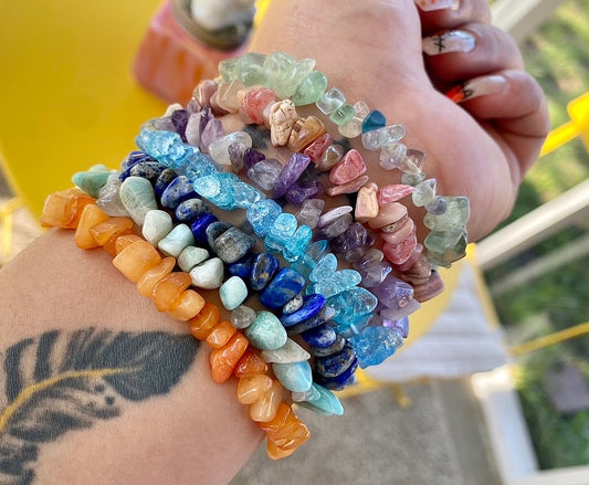 Mini Chip Gemstone Bracelet - Stackable Bracelets