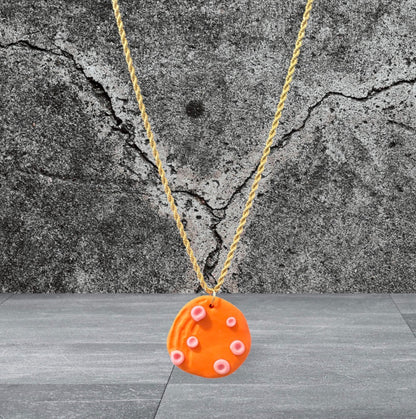 Harvest Moon Clay Pendant Necklace