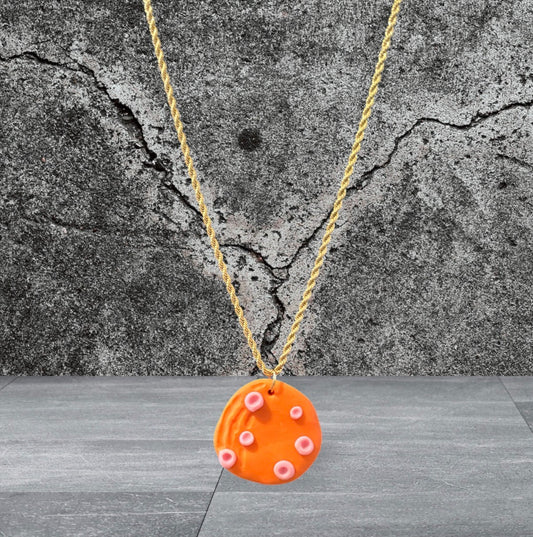 Harvest Moon Clay Pendant Necklace