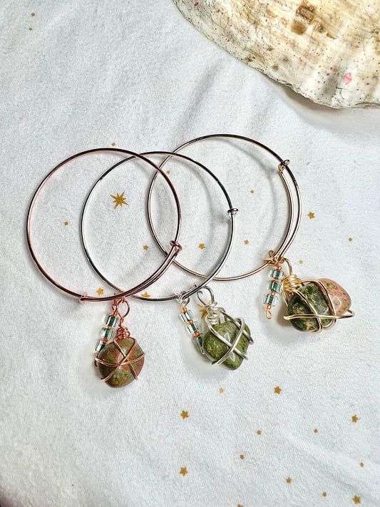 Gemstone - Crystal Bangle Bracelet