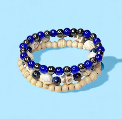Skulls & Stone Bracelet Set