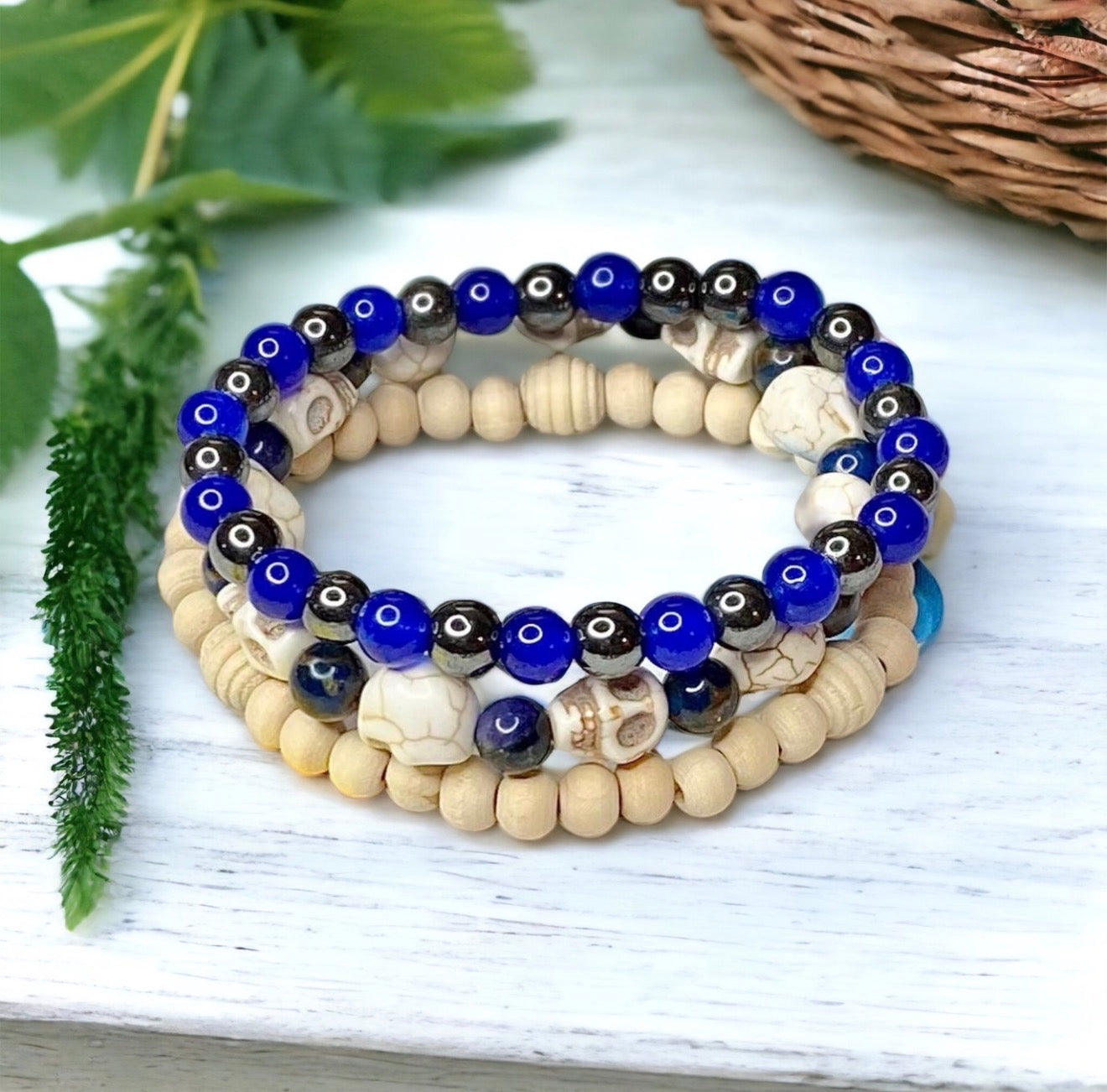Skulls & Stone Bracelet Set