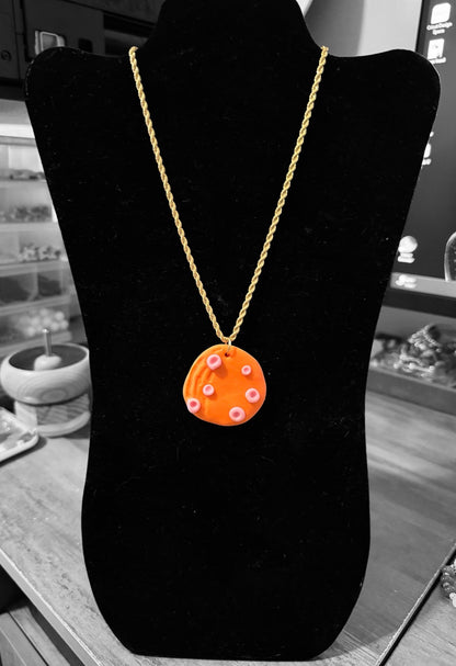 Harvest Moon Clay Pendant Necklace