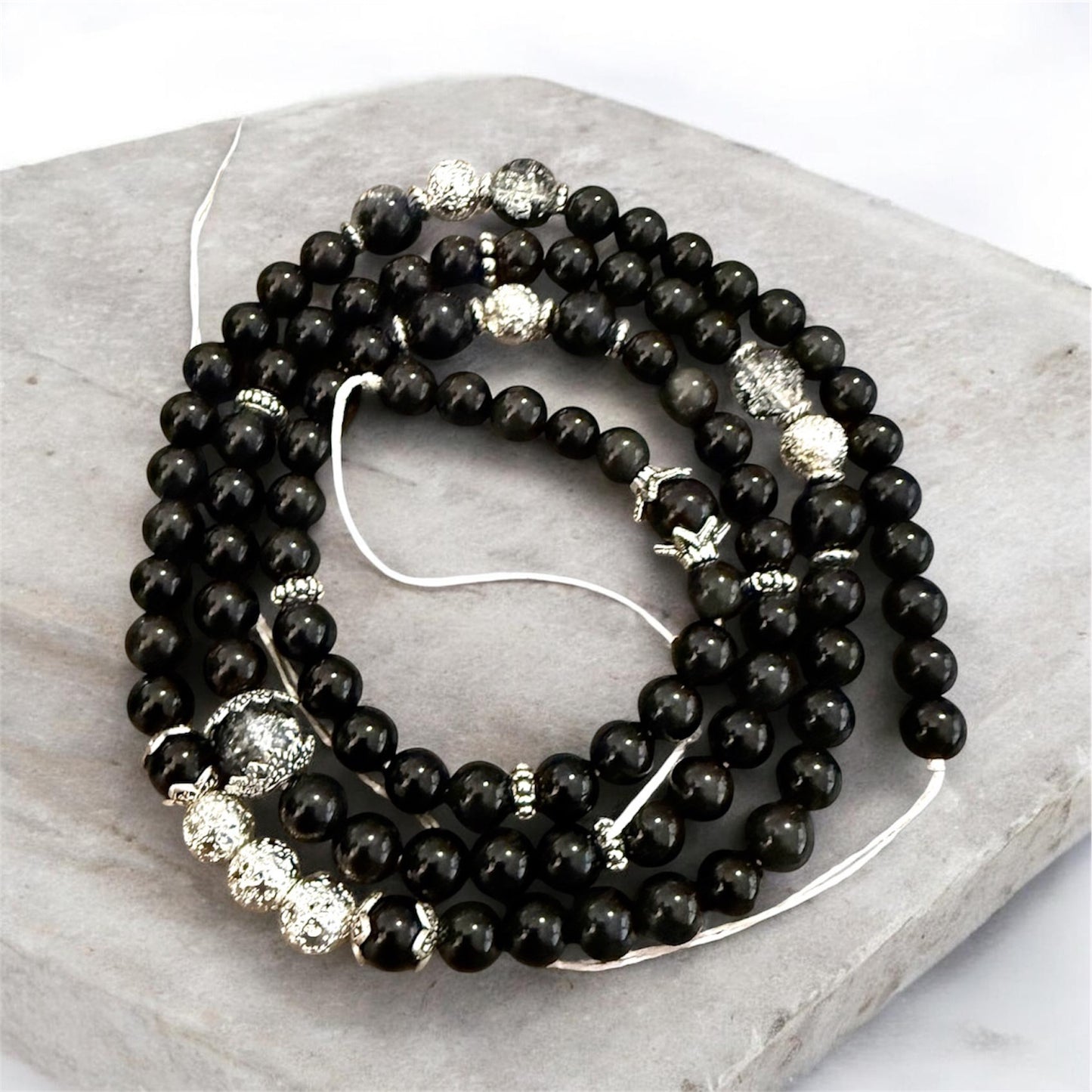 Grounding Onyx - Quartz - pyrite Waist beads