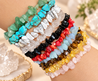 Mini Chip Gemstone Bracelet - Stackable Bracelets