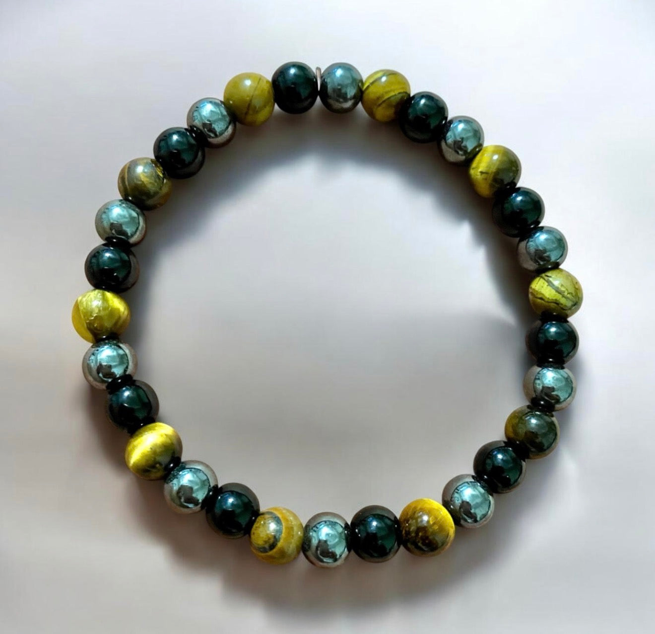 Triple Protection Gemstone Bracelet - Hematite, Tiger eye & Obsidian