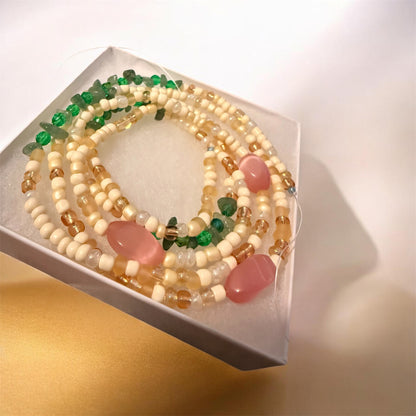 Fertility Waist Beads - Rose Quartz & Aventurine Waist beads