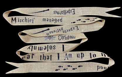 Magical Wizard Christmas Tree Ribbon | Fantasy Holiday Ribbon | Vintage Spell-Inspired Decor | 2.5 Inch x 15 Ft Ribbon