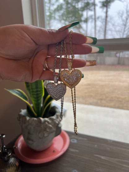 Iced out Heart Necklace