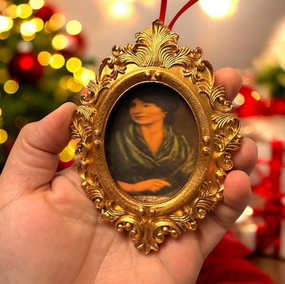 Wizard Grand Staircase Portrait Ornaments – Handmade Framed Fantasy Christmas Ornaments