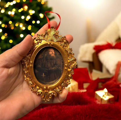 Wizard Grand Staircase Portrait Ornaments – Handmade Framed Fantasy Christmas Ornaments