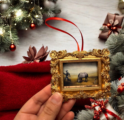 Wizard Grand Staircase Portrait Ornaments – Handmade Framed Fantasy Christmas Ornaments