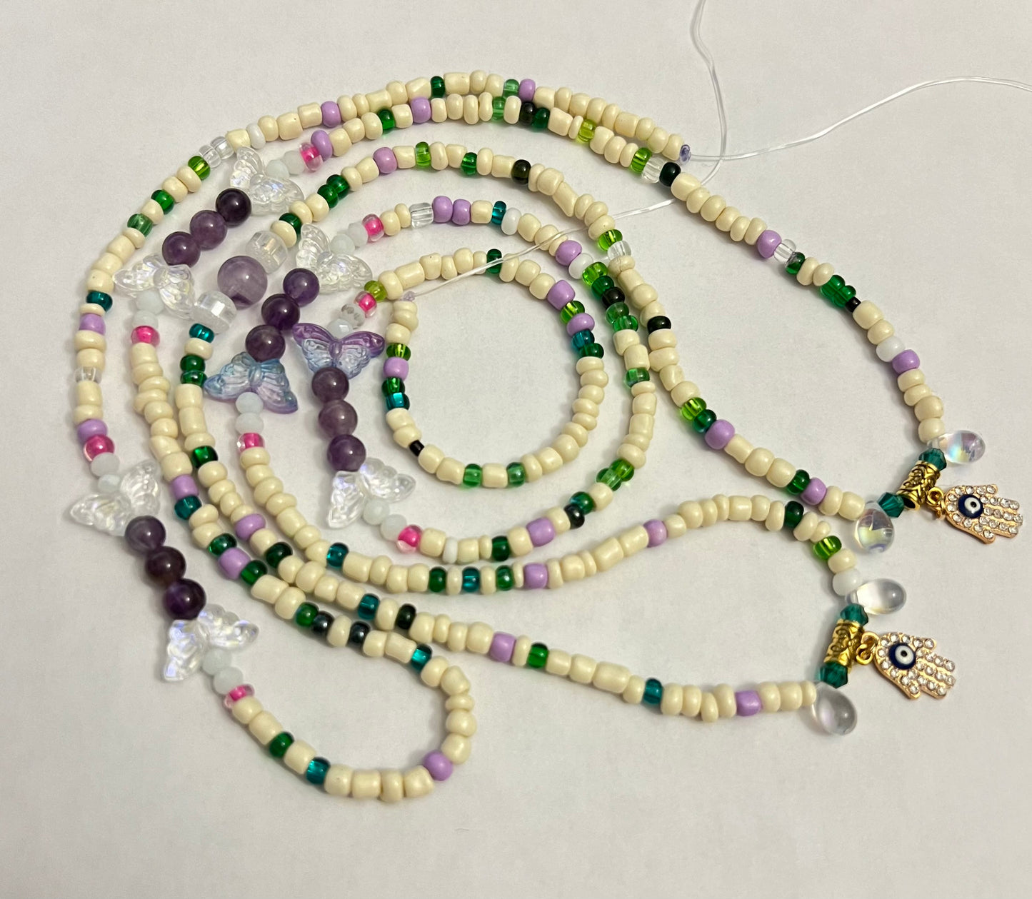 Amethyst Butterfly | Earthy Waist Beads