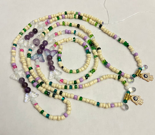 Amethyst Butterfly | Earthy Waist Beads
