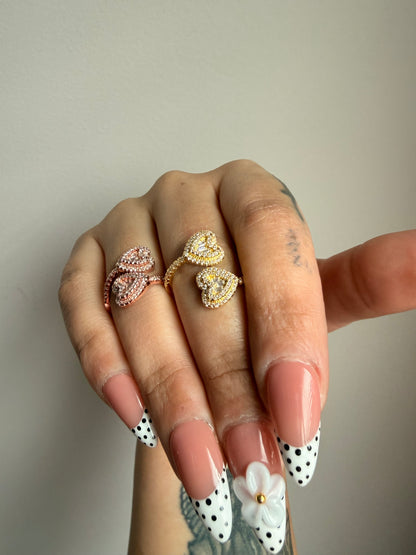 Iced out Heart Ring