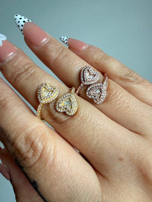 Iced out Heart Ring