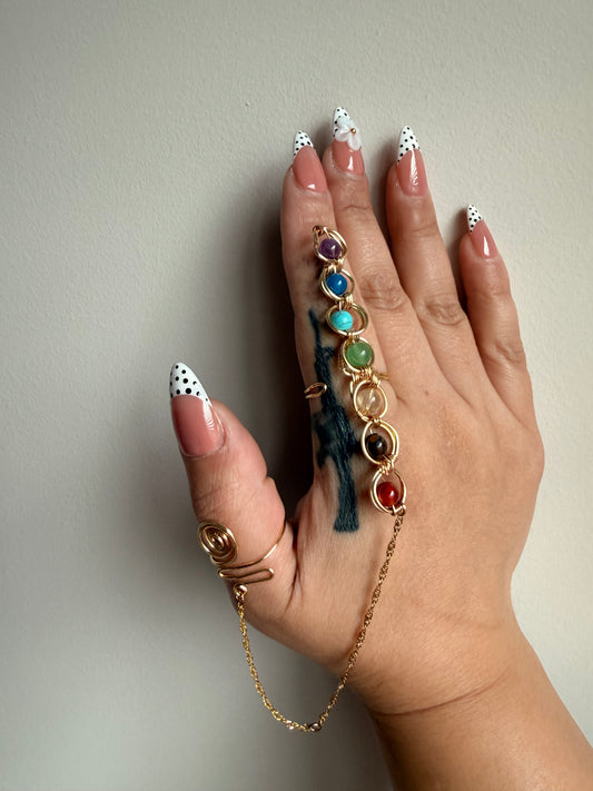 Chakra Double Wand Ring