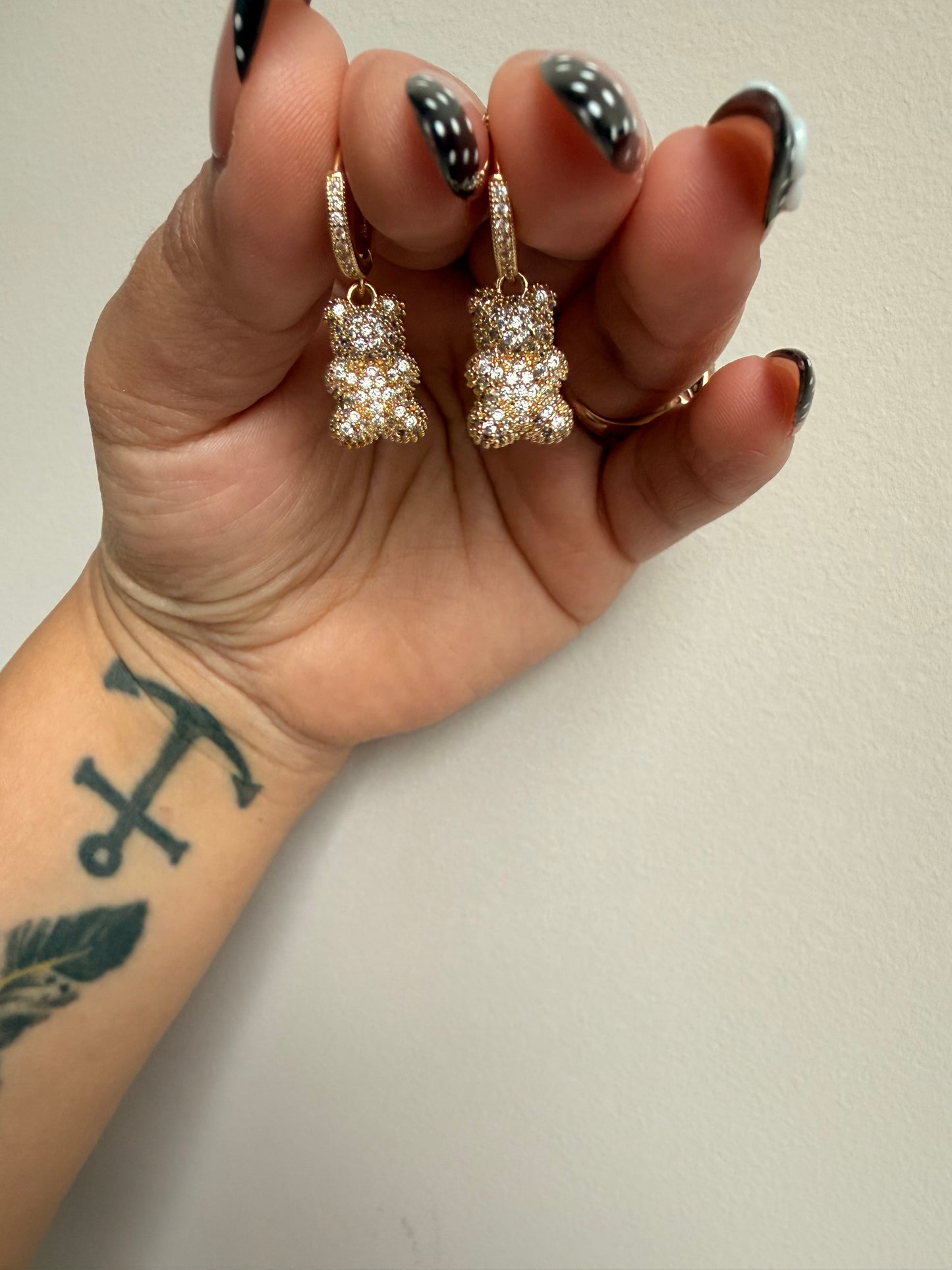 Iced Out Gummy Bear Earrings