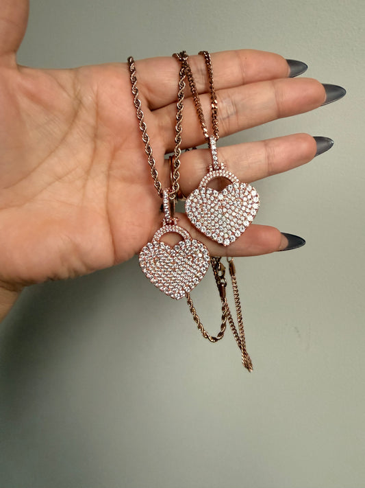 Iced out Heart Necklace
