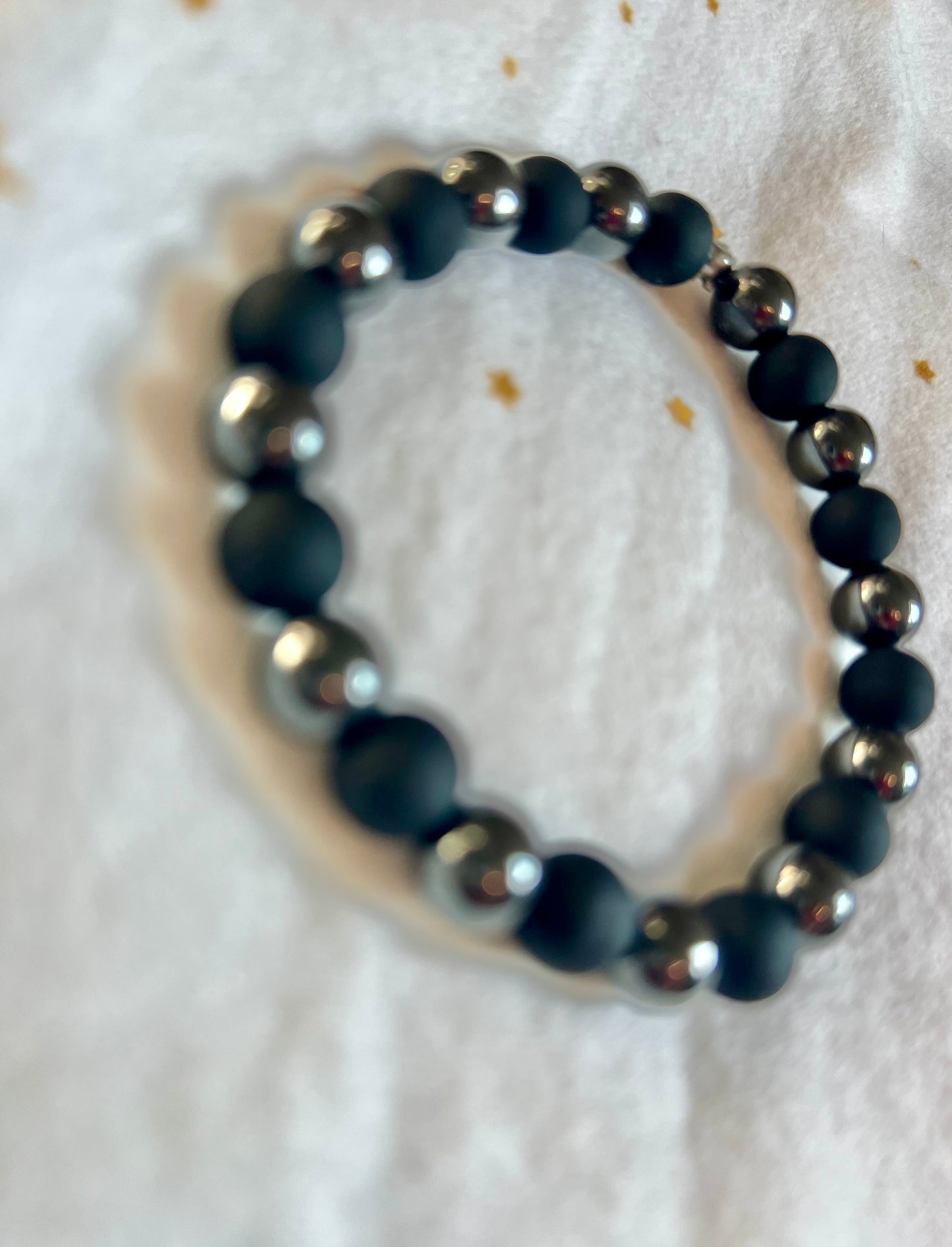 Grounding Bracelet | Matte Black Onyx & Hemtite Bracelet