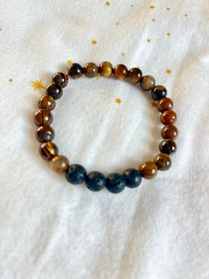 Grounding Bracelet | Lava & Tiger Eye Bracelet