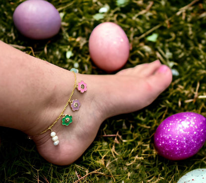 Bloom & Pearl Charm Anklet