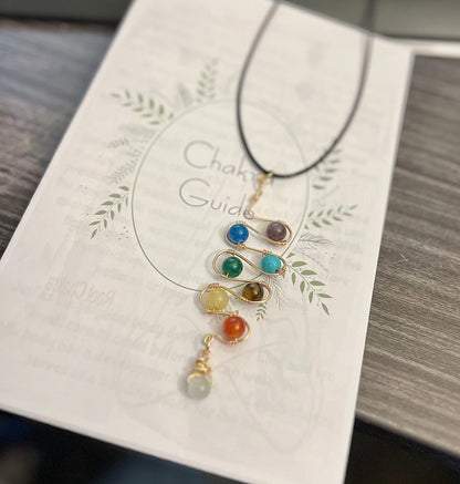 Aura Alignment Wire Wrapped Chakra Necklace
