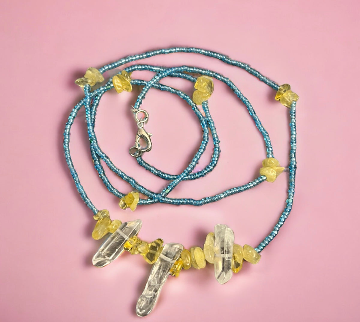 Self Esteem Citrine & Clear Quartz Waist Beads