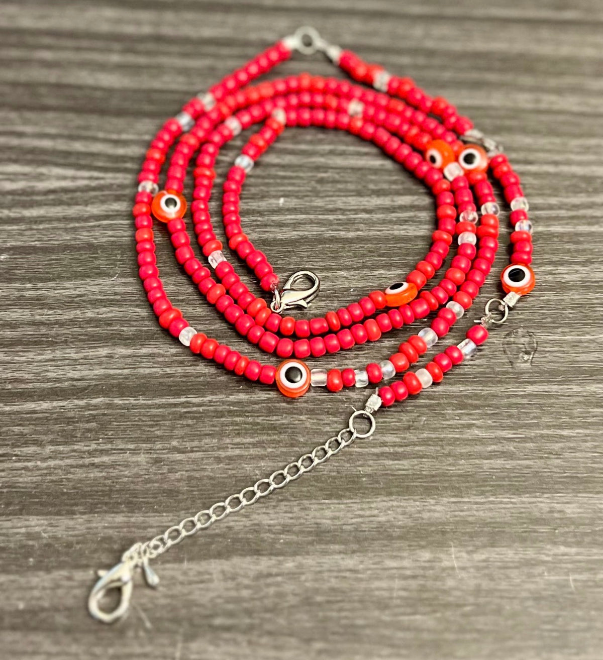Red Protection Evil Eye Waist Beads