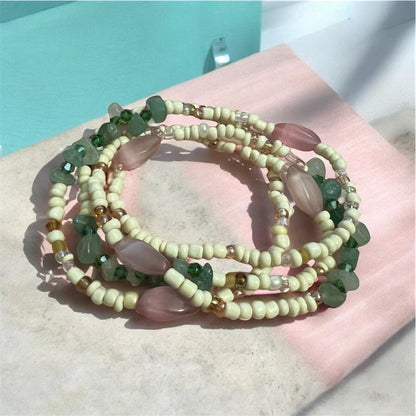Fertility Waist Beads - Rose Quartz & Aventurine Waist beads